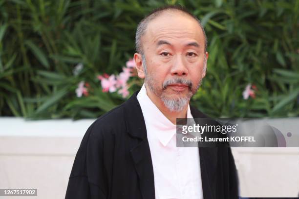 Shinya Tsukamoto walks the red carpet ahead of the Opening Ceremony and the "La Vérité" screening during the 76th Venice Film Festival at Sala Grande...