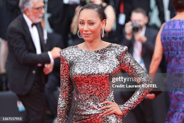 Melanie Janine Brown walks the red carpet ahead of the Opening Ceremony and the "La Vérité" screening during the 76th Venice Film Festival at Sala...