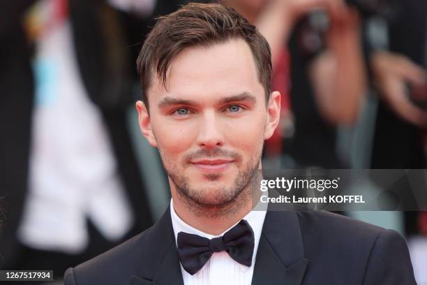 Nicholas Hoult walks the red carpet ahead of the Opening Ceremony and the "La Vérité" screening during the 76th Venice Film Festival at Sala Grande...