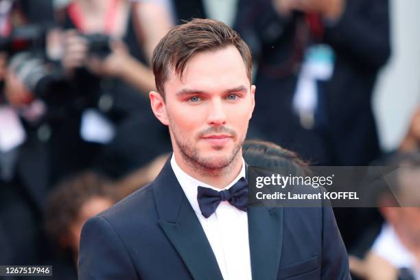 Nicholas Hoult walks the red carpet ahead of the Opening Ceremony and the "La Vérité" screening during the 76th Venice Film Festival at Sala Grande...