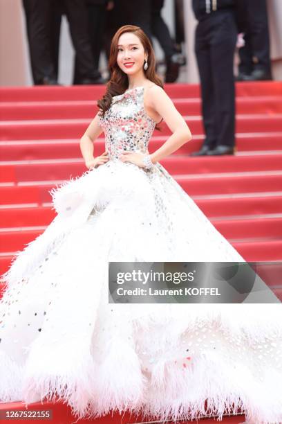 Singer Jessica Jung attends the opening ceremony and screening of "The Dead Don't Die" movie during the 72nd annual Cannes Film Festival on May 14,...