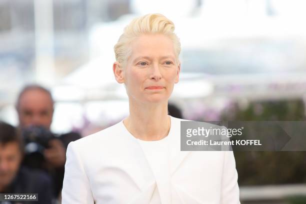 Tilda Swinton attends the photocall for "The Dead Don't Die" during the 72nd annual Cannes Film Festival on May 15, 2019 in Cannes, France.