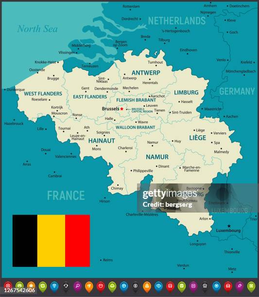 Map Of France And Belgium Map Of Belgium Political Map With Regions Borders Of France Luxembourg Germany 