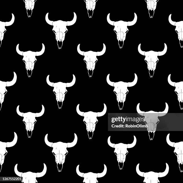 Bull Skull Pattern 603 Bull Skull Stock Photos, High-Res Pictures, and Images - Getty Images