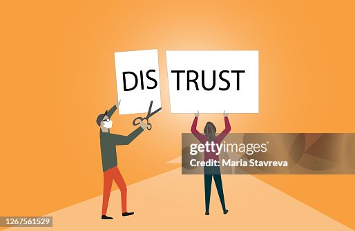 Distrust Vector Distrust Transformed To Trustconceptual Image Importance Of Trust And ...