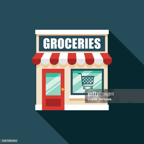 grocery store icon - corner shop stock illustrations