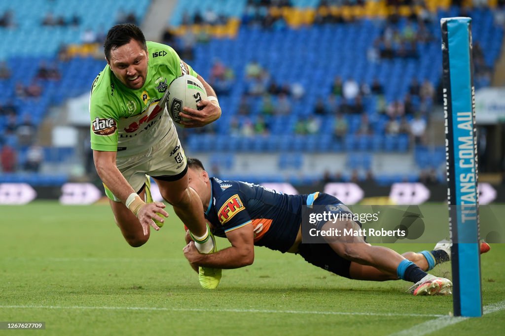 NRL Rd 15 - Titans v Raiders