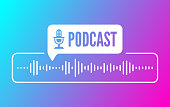 Podcast Sound Audio Wave Design