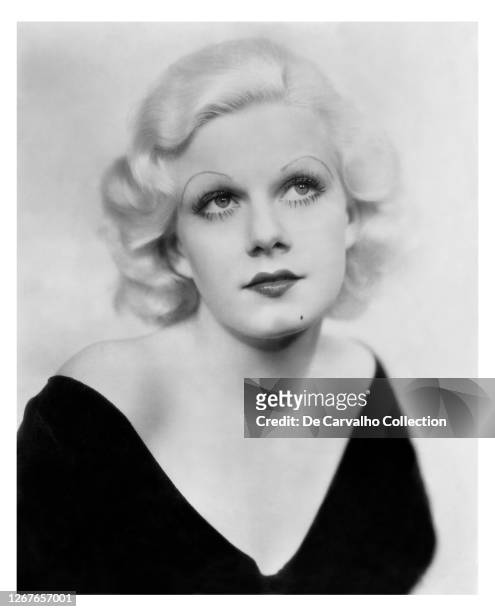 Actress Jean Harlow in a portrait from the 1930’s, United States.