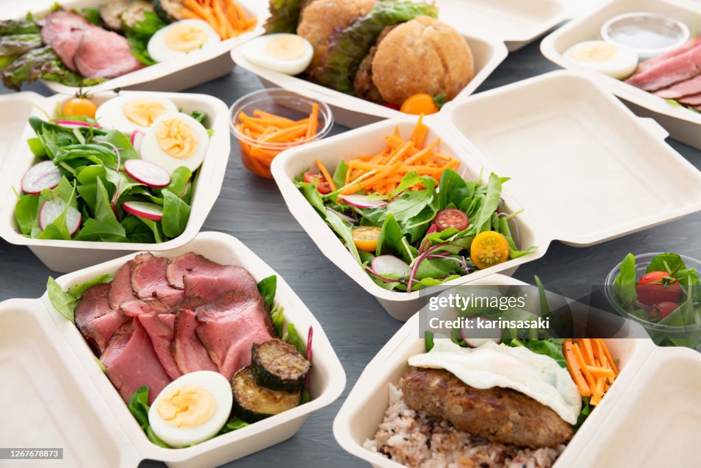 The dishes which entered the take-out container