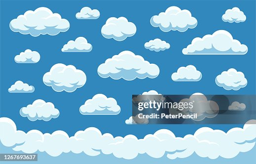 Ensemble de nuages - Collection de stock vectoriel Ensemble de nuages - Collection de stock vectoriel
