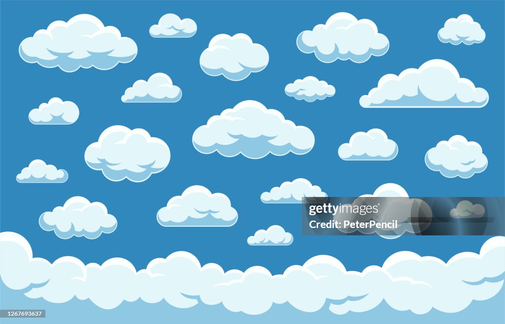 Clouds Set - Vector Stock Collection