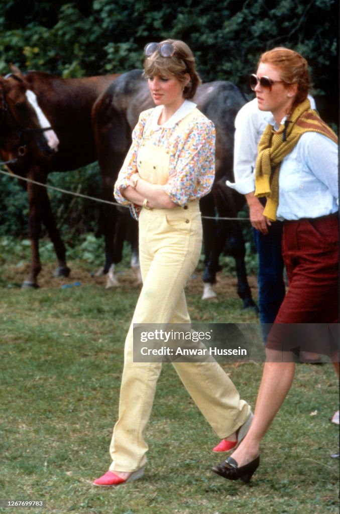 Diana Spencer And Sarah Ferguson At Polo Match