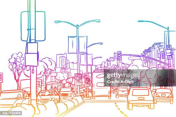 城市街正常交通彩虹。 - commuter 幅插畫檔、美工圖案、卡通及圖標