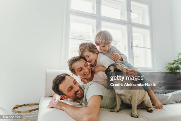 mooie ochtenden - familie stockfoto's en -beelden