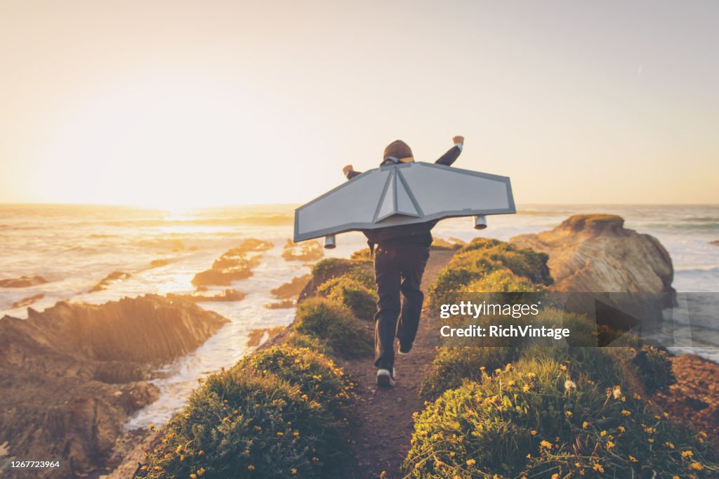 California Business Boy mit Jetpack
