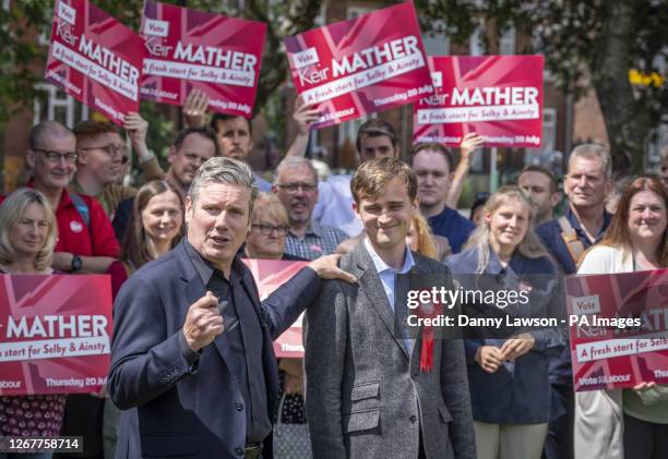 Labour leader Sir Keir Starmer and Keir Mather, Labour candidate for Selby at Selby Community Centre, during a visit ahead of the Selby by-election....