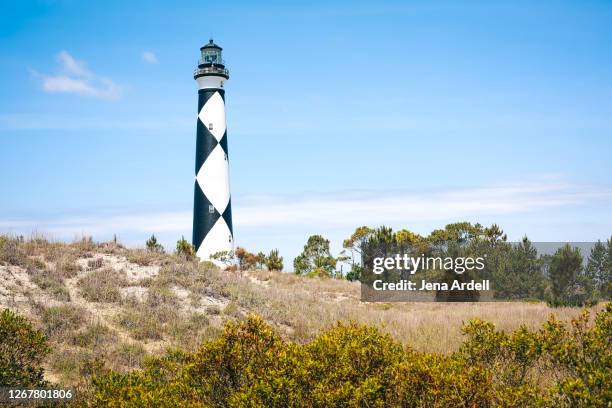 north carolina outer banks lighthouse, cape lookout national seashore - cape lookout national seashore stock pictures, royalty-free photos & images