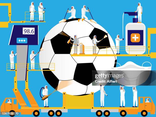 protecting soccer - digital thermometer stock illustrations