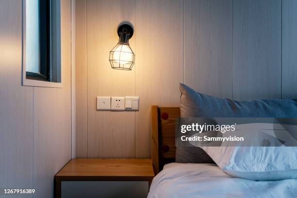 corner in bedroom - night table stock pictures, royalty-free photos & images