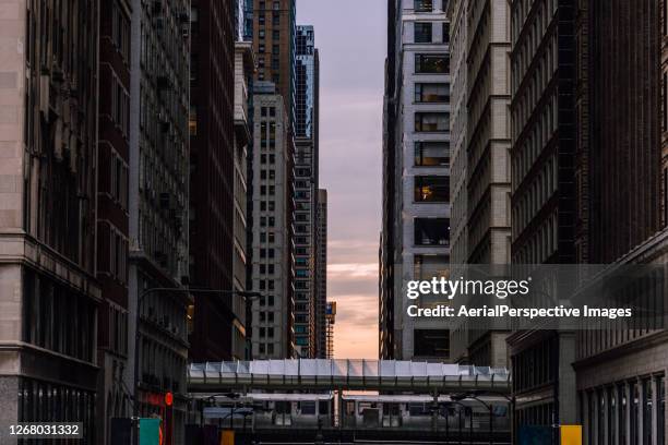 view of chicago subway train / chicago - chicago subway stock pictures, royalty-free photos & images