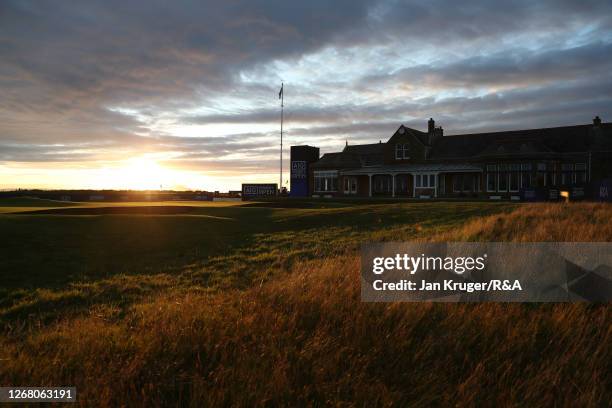 General view as the sun sets on the final day following Day Four of the 2020 AIG Women's Open at Royal Troon on August 23, 2020 in Troon, Scotland.