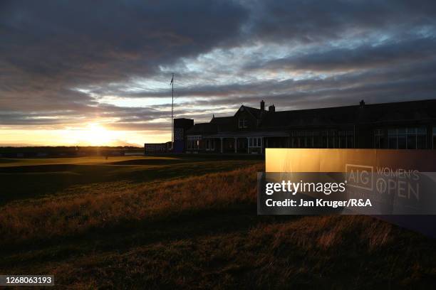 General view as the sun sets on the final day following Day Four of the 2020 AIG Women's Open at Royal Troon on August 23, 2020 in Troon, Scotland.