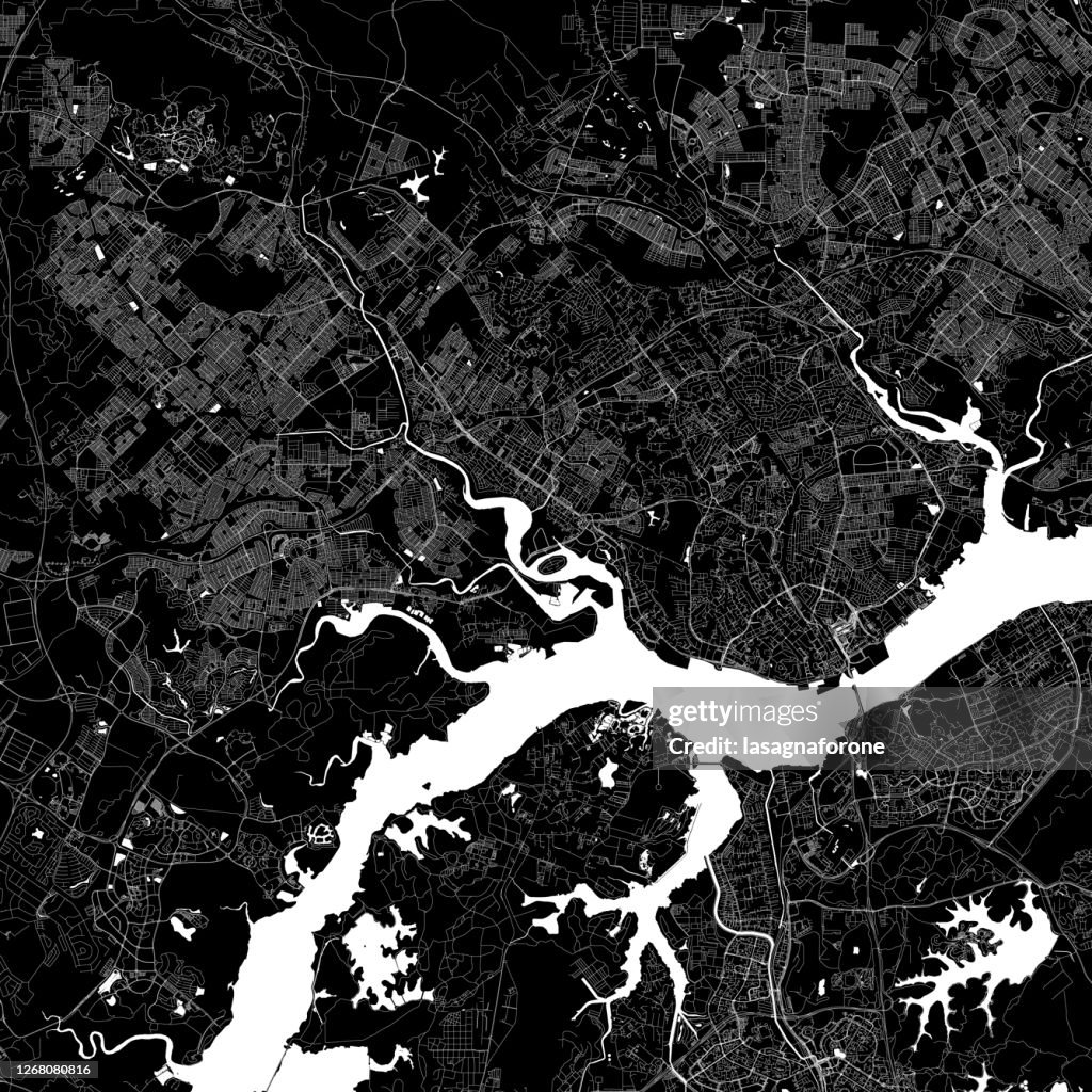 Johor Bahru, Malaysia Vector Map