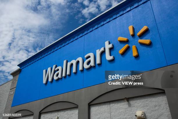 Exterior view of a Walmart store on August 23, 2020 in North Bergen, New Jersey. Walmart saw its profits jump in latest quarter as e-commerce sales...