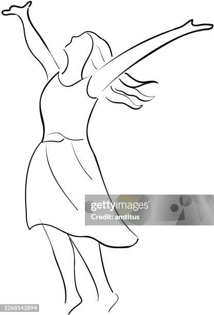 freies mädchen - free-vector-image stock-grafiken, -clipart, -cartoons und -symbole