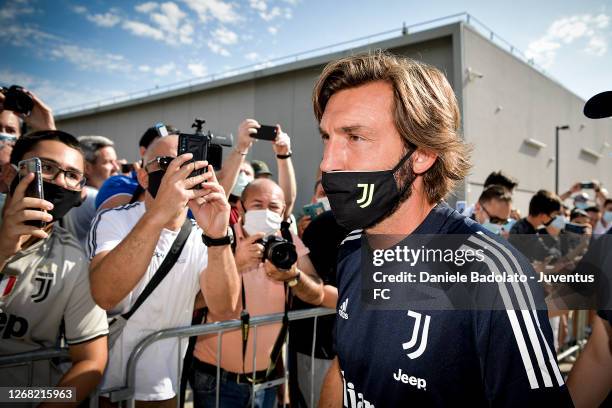 Juventus coach Andrea Pirlo at JMedical on August 24, 2020 in Turin, Italy.