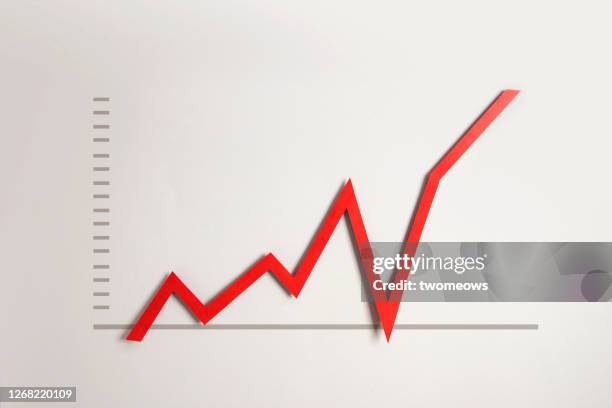 growth chart - red stock photos et images de collection