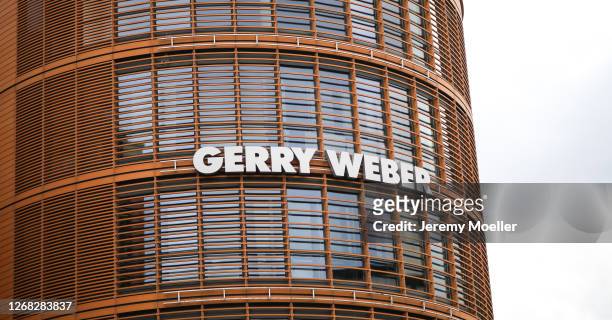 Gerry Weber sign is seen on August 24, 2020 in Berlin, Germany. Germany is carefully lifting lockdown measures nationwide in an attempt to raise...