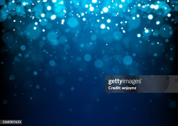 blue christmas abstract sparkles - focus on foreground stock illustrations