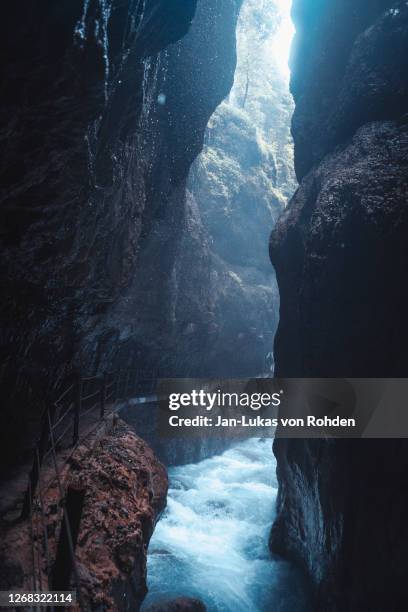 partnach gorge water river - partnach gorge stock pictures, royalty-free photos & images