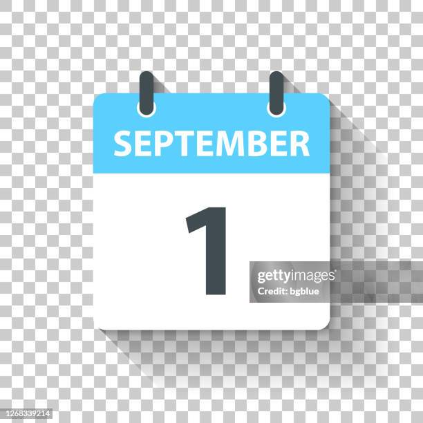 september 1 - daily calendar icon in flat design style - september stock illustrations