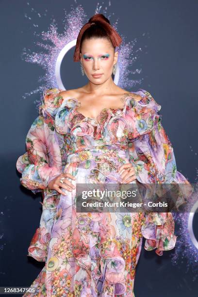 Halsey arrives at the 2019 American Music Awards at the Microsoft Theater on November 24, 2019 in Los Angeles, California.