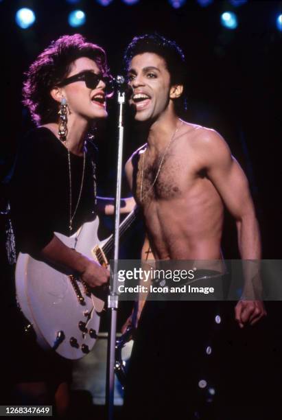 American singer, songwriter, musician, record producer, dancer, actor, and filmmaker Prince and American guitarist, singer-songwriter and member of...