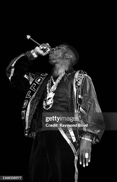 Rapper Rakim of Eric B. And Rakim performs at the Mecca Arena in Milwaukee, Wisconsin in August 1988.