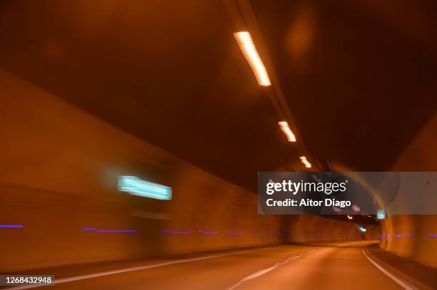 Photo With Movement At The Exit Of A Tunnel, Stockfoto