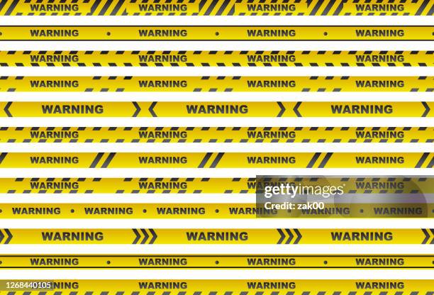 stockillustraties, clipart, cartoons en iconen met noodwaarschuwingslint. - caution tape