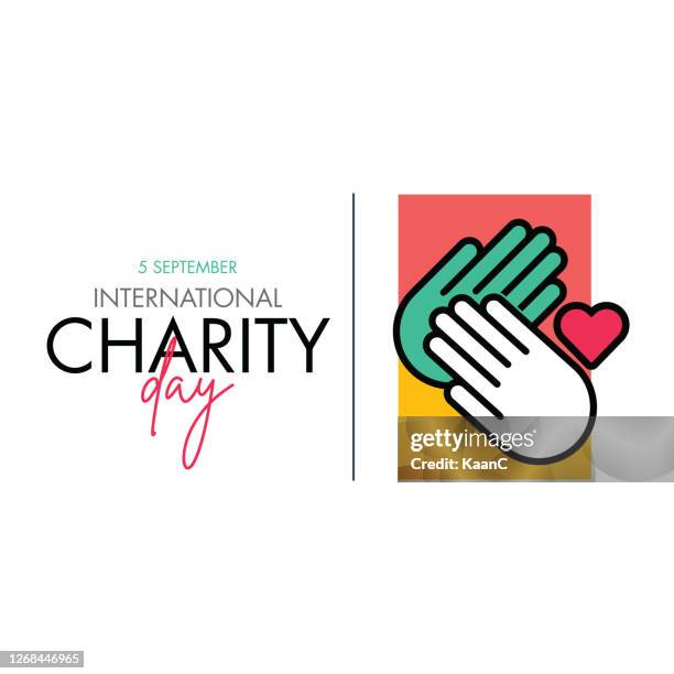 ilustrações de stock, clip art, desenhos animados e ícones de international day of charity vector design template stock illustration - charity benefit