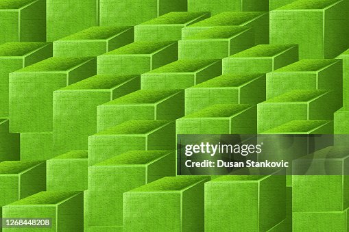 Green Cubicles Seamless Pattern High-Res Vector Graphic - Getty Images
