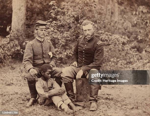 Lieutenant Washington, a Confederate Prisoner, and Capt. Custis [sic] U.S.A., 1862. Artist Alexander Gardner.