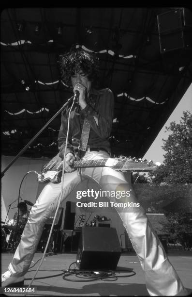 August 9: MANDATORY CREDIT Bill Tompkins/Getty Images Jon Spencer Blues Explosion performs at Central Park Summerstage on August 9, 1997 in New York...