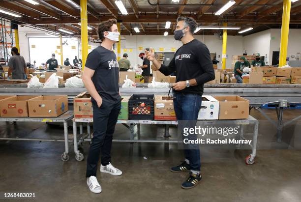 Matt Bomer and Jaime Camil joined volunteers at Los Angeles Regional Food Bank to kick off the “#FoodForThought” campaign, a partnership with the...