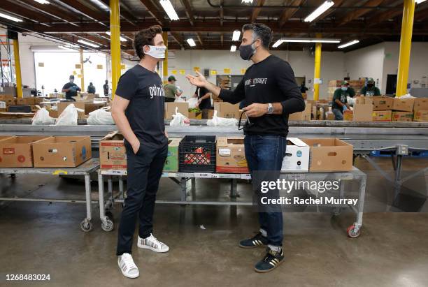 Matt Bomer and Jaime Camil joined volunteers at Los Angeles Regional Food Bank to kick off the “#FoodForThought” campaign, a partnership with the...