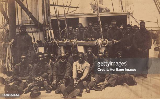 Contrabands Aboard U.S. Ship Vermont, Port Royal, South Carolina, 1861. Artist Henry P. Moore.