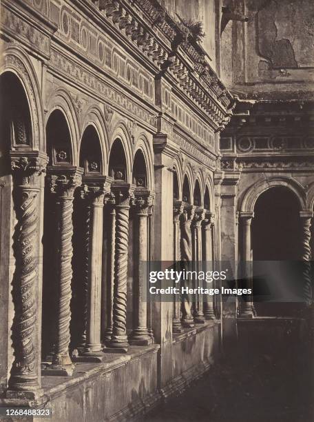 Cloisters of St. Paul's, the Basilica, Outside the Walls of Rome, by 1858. Artist Robert MacPherson.
