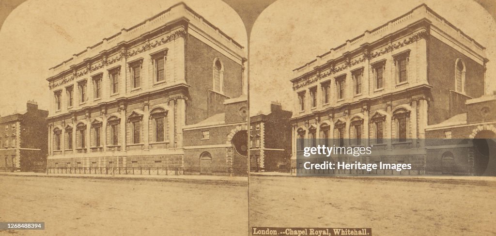 Pair Of Stereograph Views Of Chapel Royal